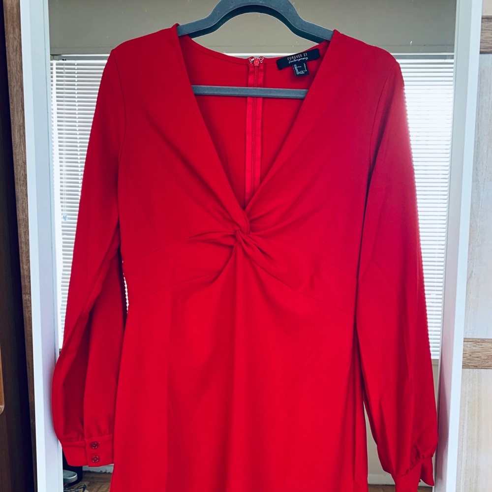 Elegant red mini dress